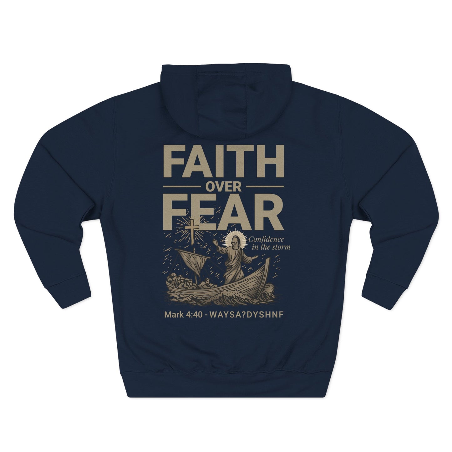 Faith Over Fear Fleece Hoodie | Inspirational Hoodie, Motivational Sweatshirt, Cozy Winter Wear, Perfect Gift for Him/Her