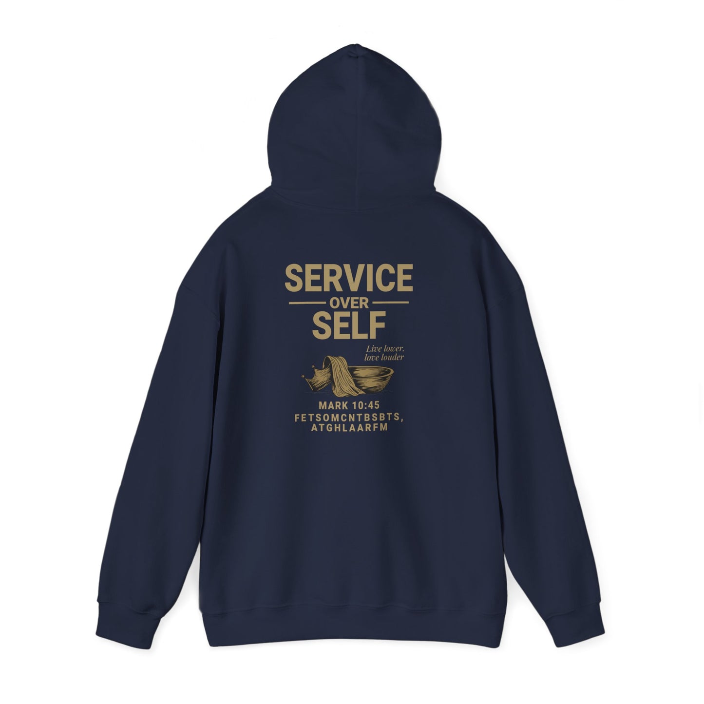 Service Over Self Hoodie | Unisex Christian Fleece Sweatshirt | Faith-Based Apparel & Gospel Conversation Starter