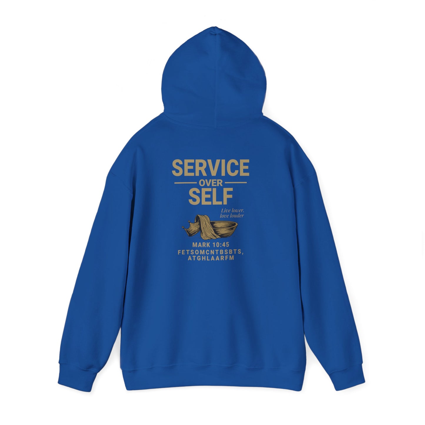 Service Over Self Hoodie | Unisex Christian Fleece Sweatshirt | Faith-Based Apparel & Gospel Conversation Starter