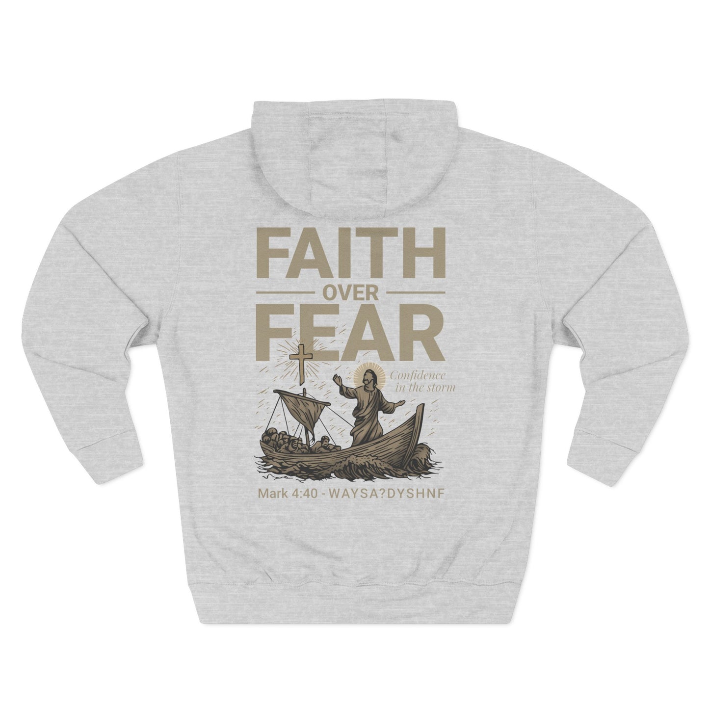 Faith Over Fear Fleece Hoodie | Inspirational Hoodie, Motivational Sweatshirt, Cozy Winter Wear, Perfect Gift for Him/Her