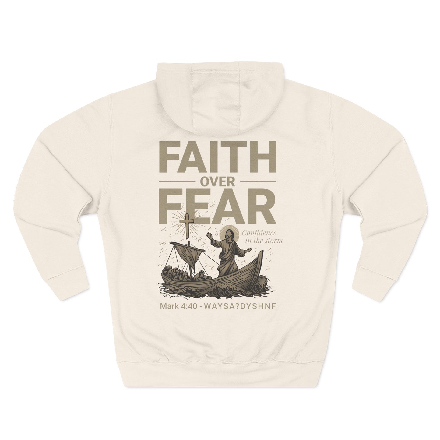 Faith Over Fear Fleece Hoodie | Inspirational Hoodie, Motivational Sweatshirt, Cozy Winter Wear, Perfect Gift for Him/Her