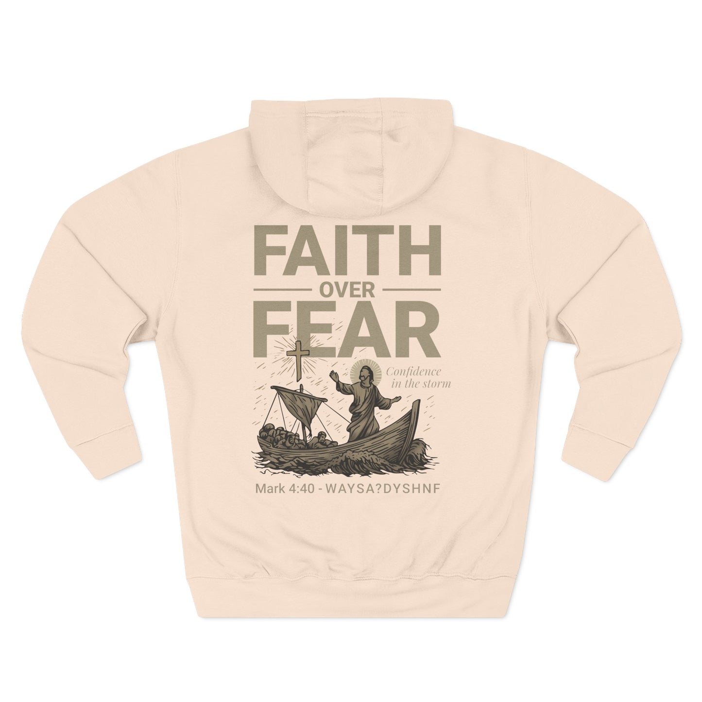 Faith Over Fear Fleece Hoodie | Inspirational Hoodie, Motivational Sweatshirt, Cozy Winter Wear, Perfect Gift for Him/Her