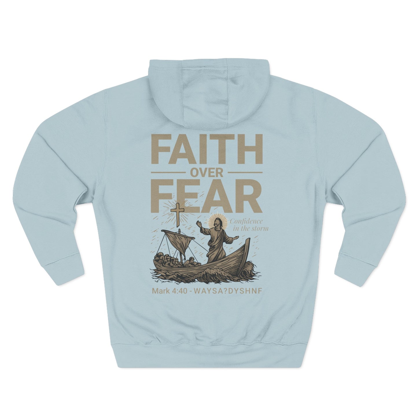 Faith Over Fear Fleece Hoodie | Inspirational Hoodie, Motivational Sweatshirt, Cozy Winter Wear, Perfect Gift for Him/Her