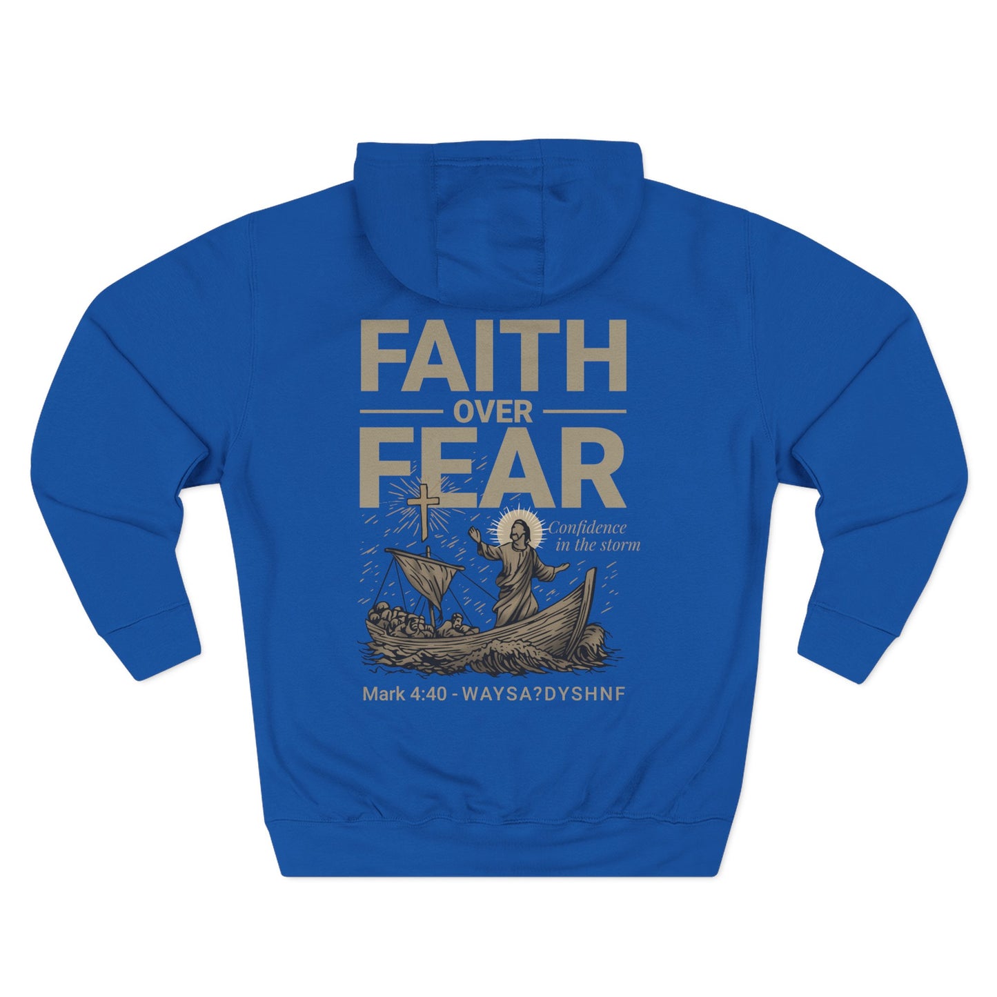 Faith Over Fear Fleece Hoodie | Inspirational Hoodie, Motivational Sweatshirt, Cozy Winter Wear, Perfect Gift for Him/Her
