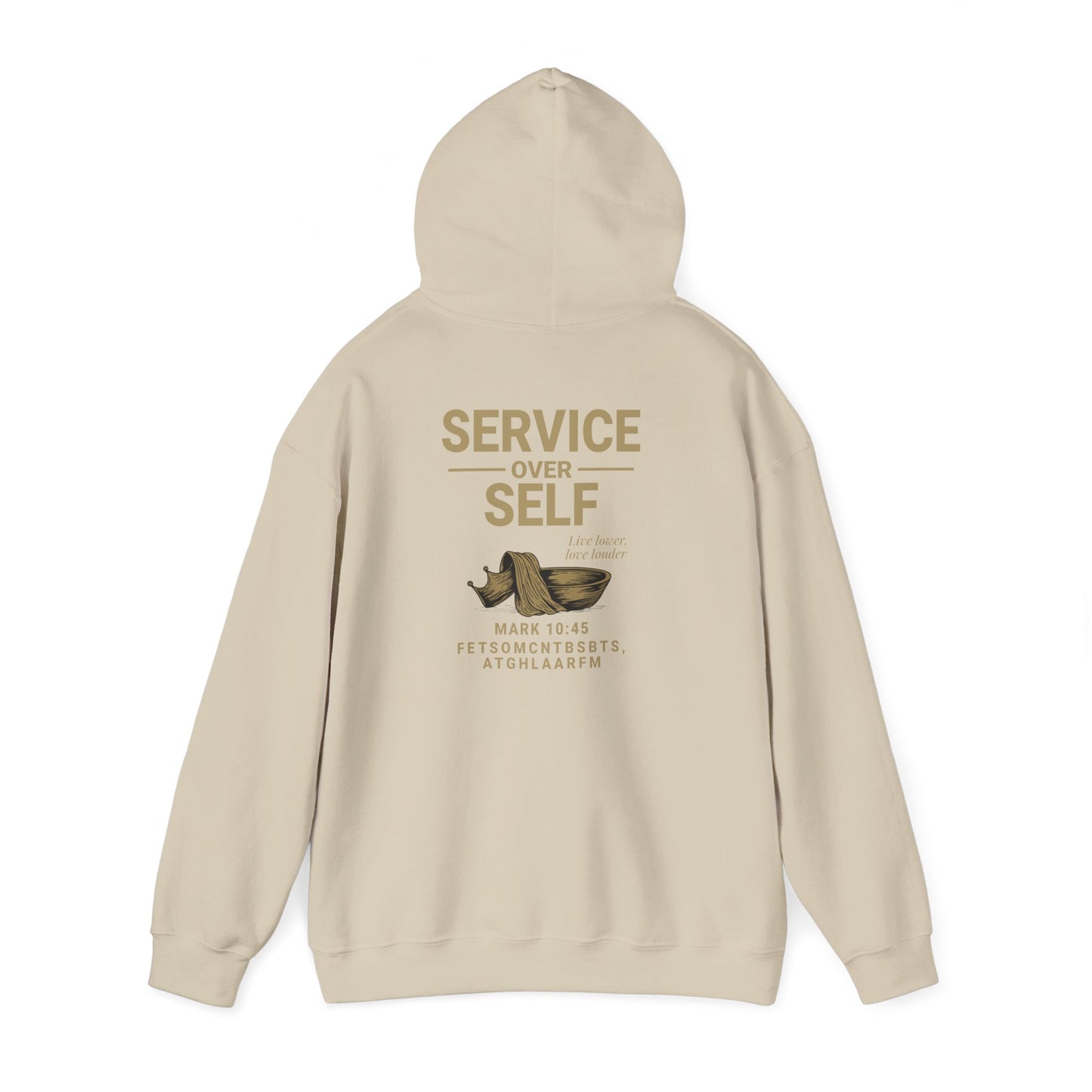 Service Over Self Hoodie | Unisex Christian Fleece Sweatshirt | Faith-Based Apparel & Gospel Conversation Starter