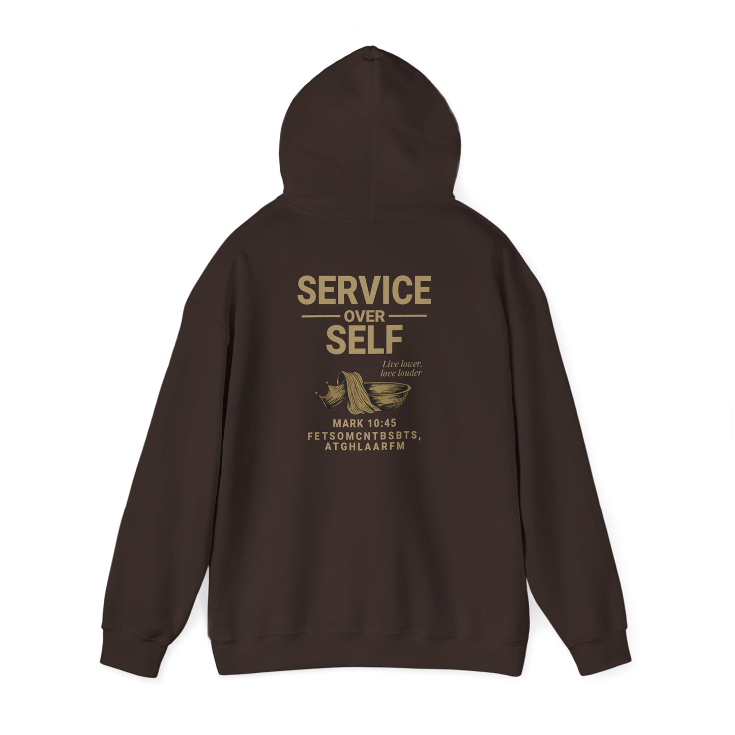 Service Over Self Hoodie | Unisex Christian Fleece Sweatshirt | Faith-Based Apparel & Gospel Conversation Starter