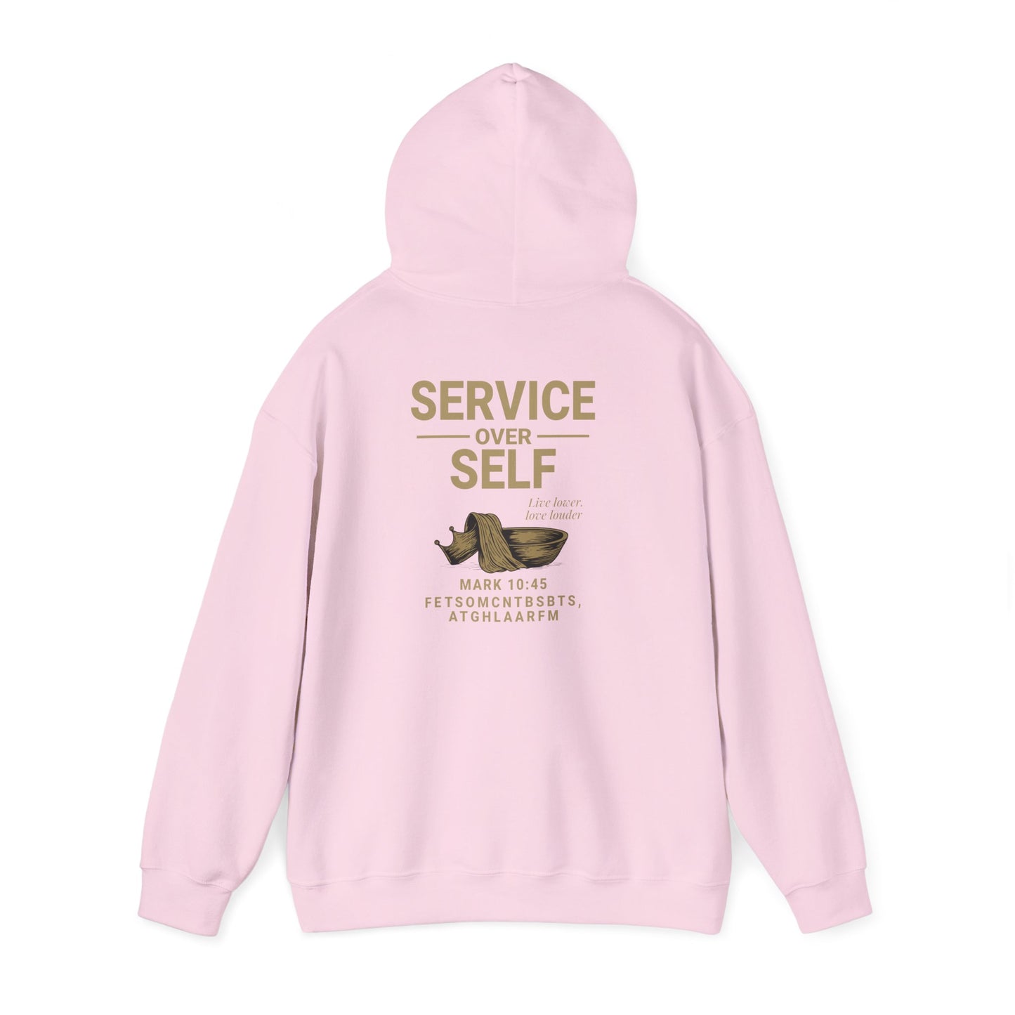 Service Over Self Hoodie | Unisex Christian Fleece Sweatshirt | Faith-Based Apparel & Gospel Conversation Starter