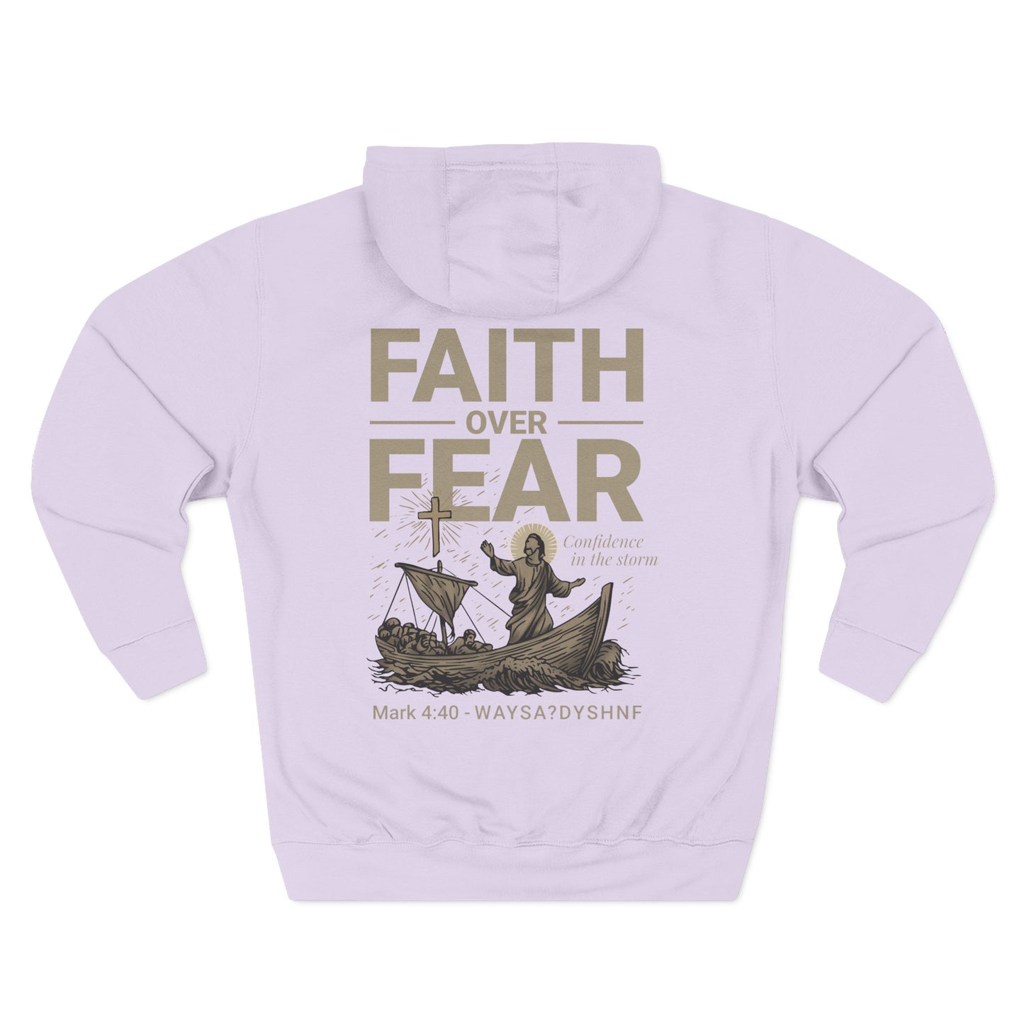 Faith Over Fear Fleece Hoodie | Inspirational Hoodie, Motivational Sweatshirt, Cozy Winter Wear, Perfect Gift for Him/Her