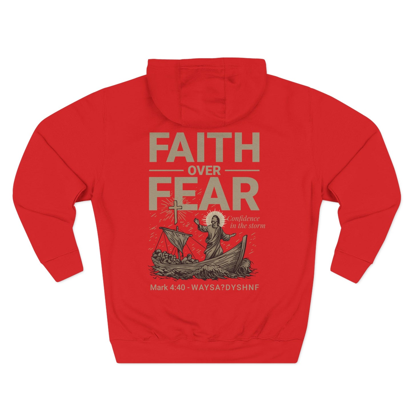 Faith Over Fear Fleece Hoodie | Inspirational Hoodie, Motivational Sweatshirt, Cozy Winter Wear, Perfect Gift for Him/Her